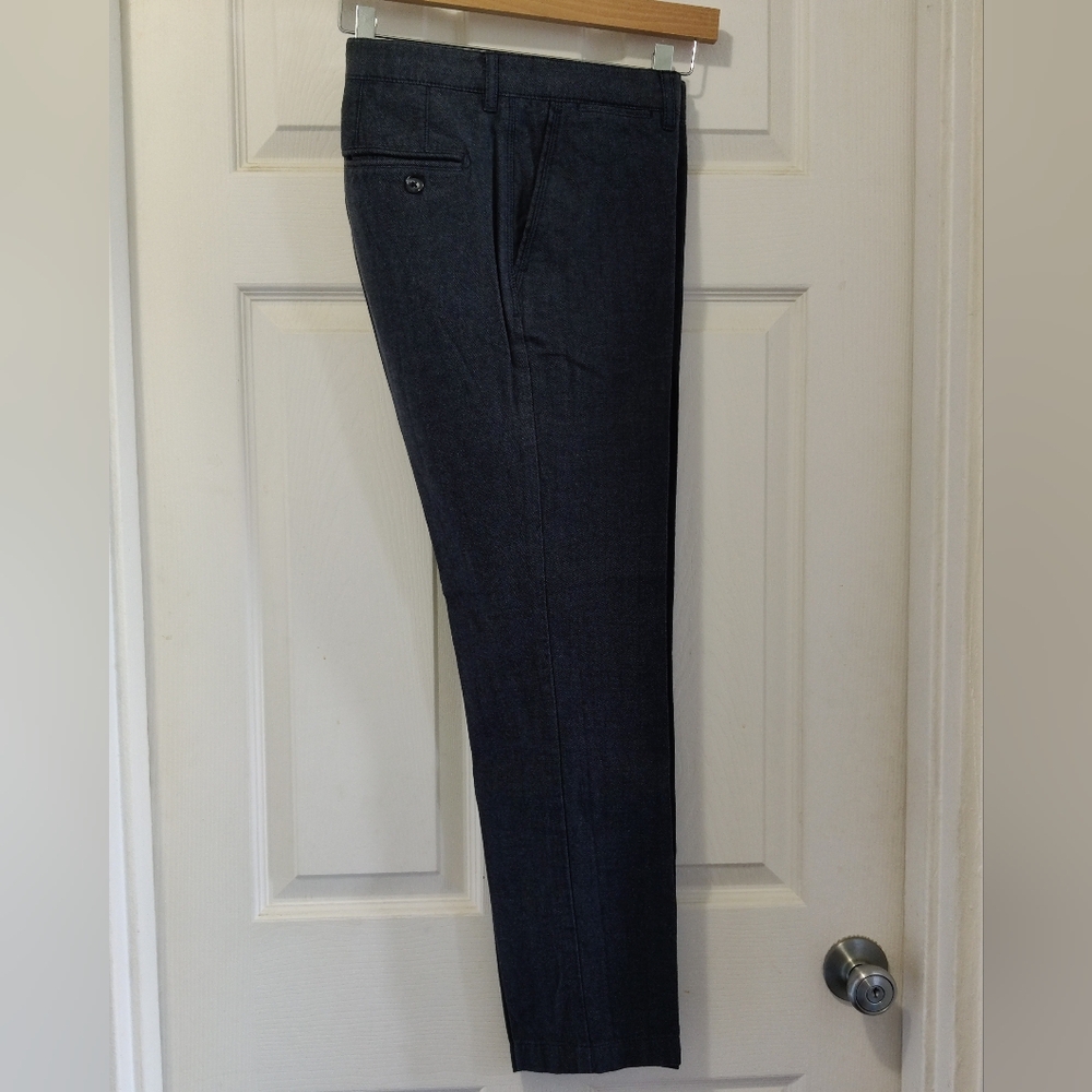 J. Lindeberg Men's Size 30 Grey Herringbone Slim Fit Pants